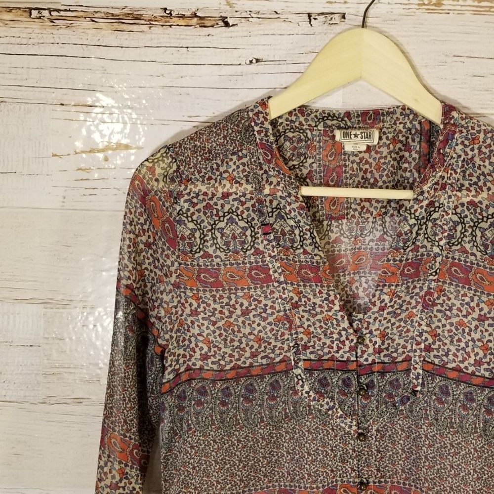 Converse full button down blouse - Picture 4 of 8